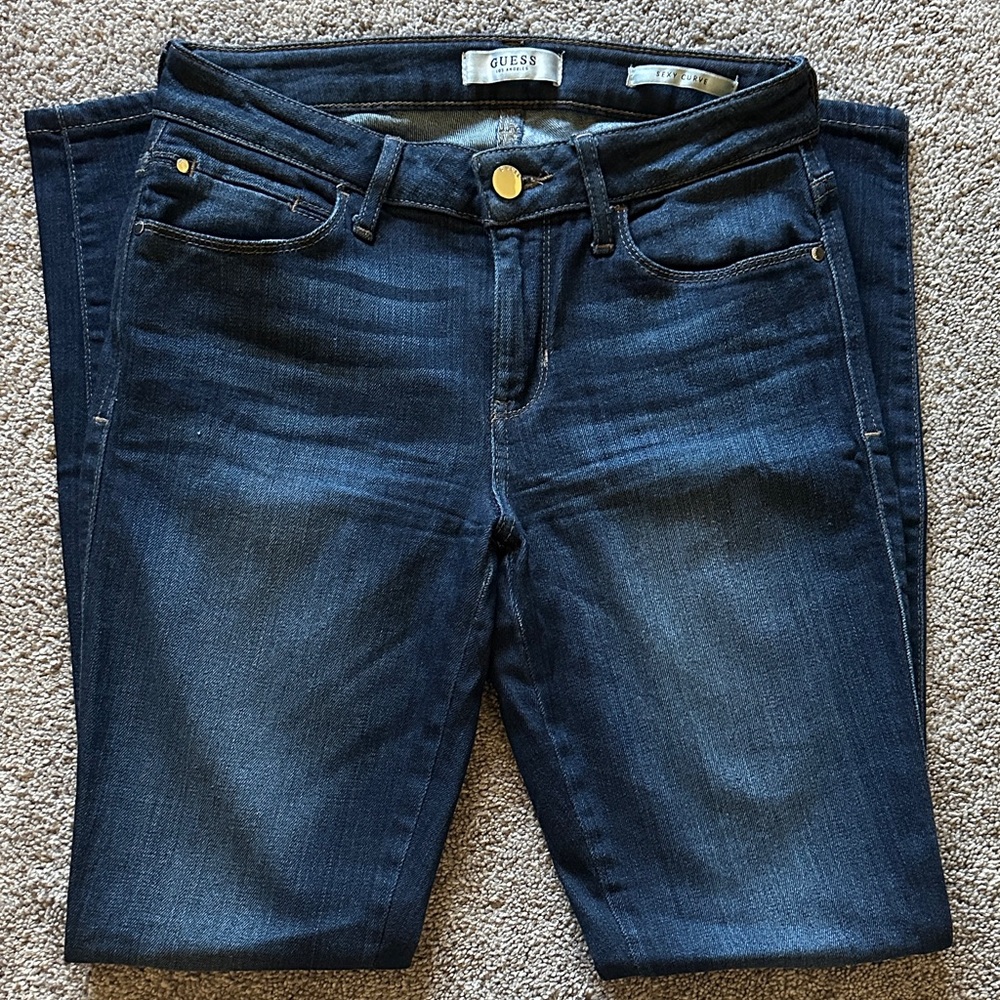 GUESS Women's Midnight Blue Skinny Jeans